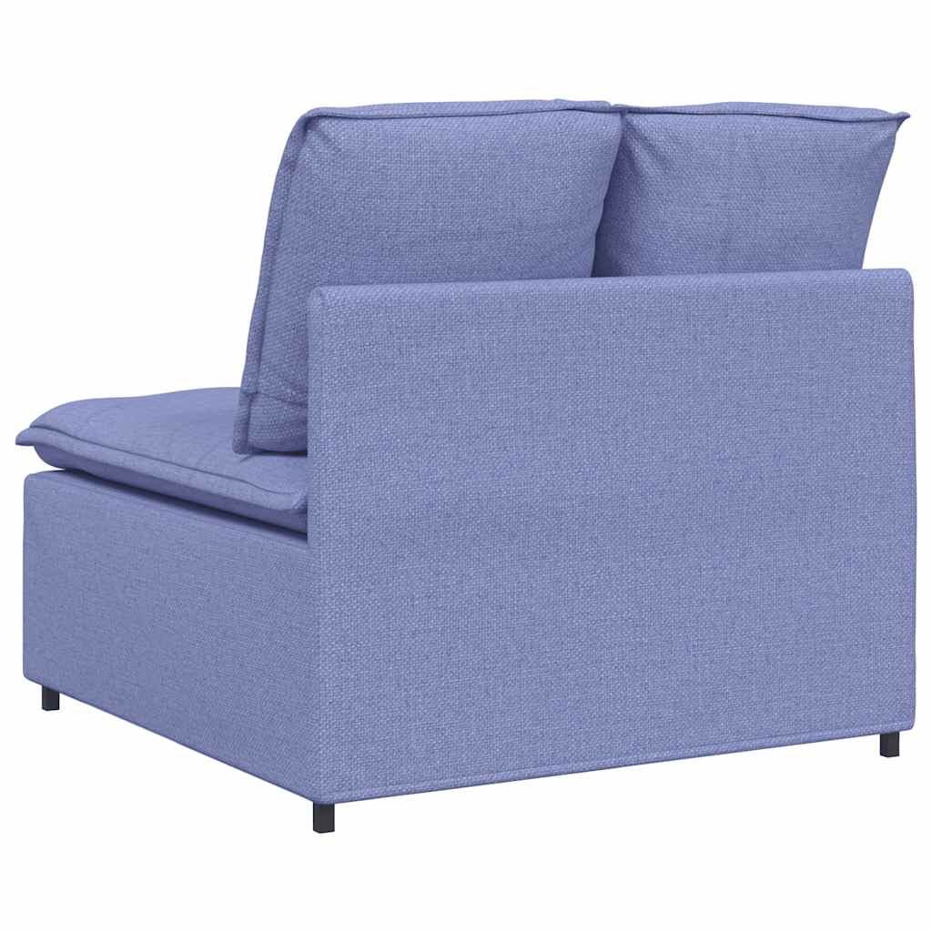 vidaXL Modułowy moduł centralny sofy z poduszkami Jeans niebieski