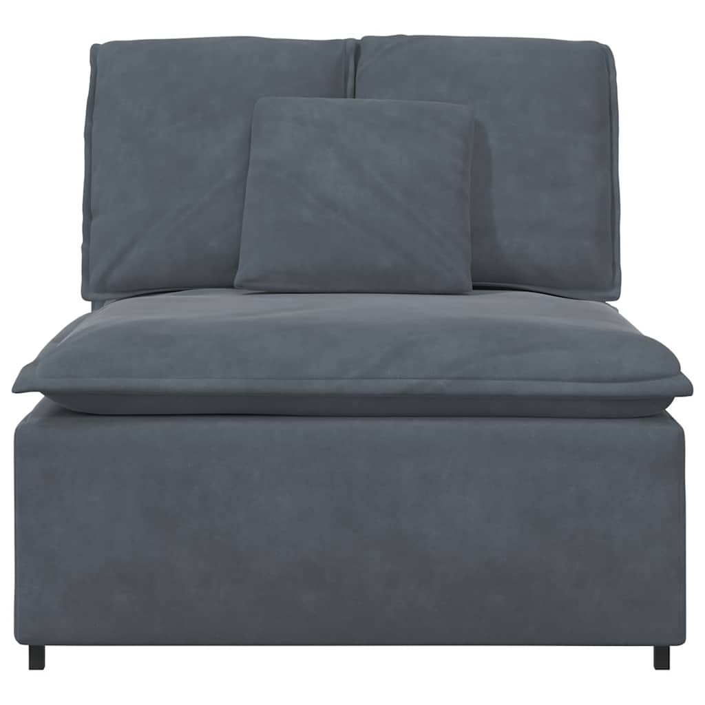 vidaXL Modułowy moduł centralny sofy z poduszkami Ciemnoszary 100 cm