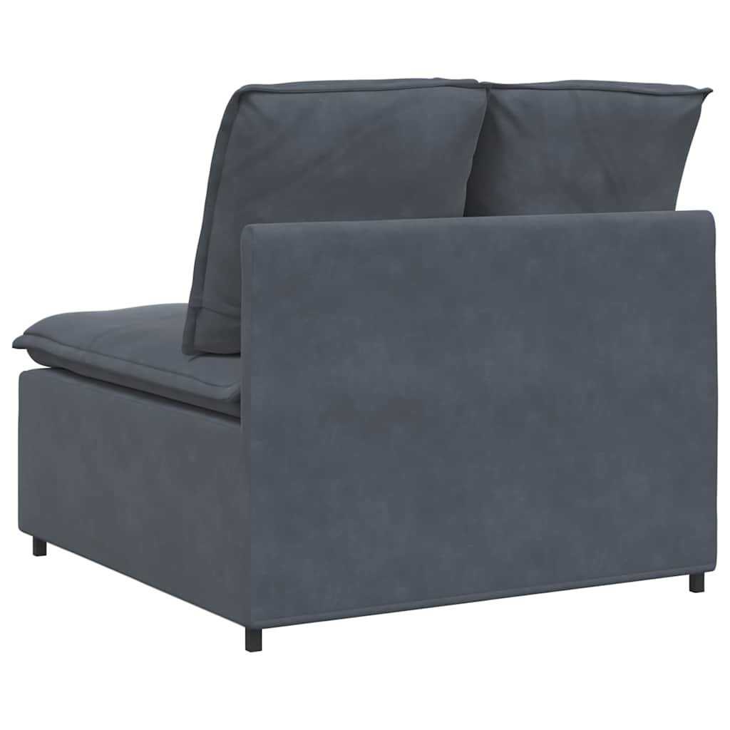 vidaXL Modułowy moduł centralny sofy z poduszkami Ciemnoszary 100 cm