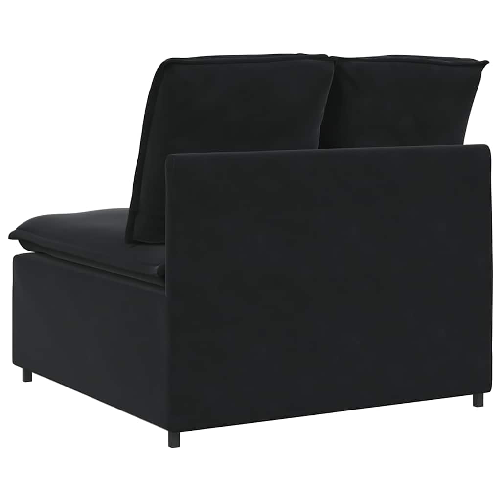 vidaXL Modułowy moduł centralny sofy z poduszkami czarny 100 cm