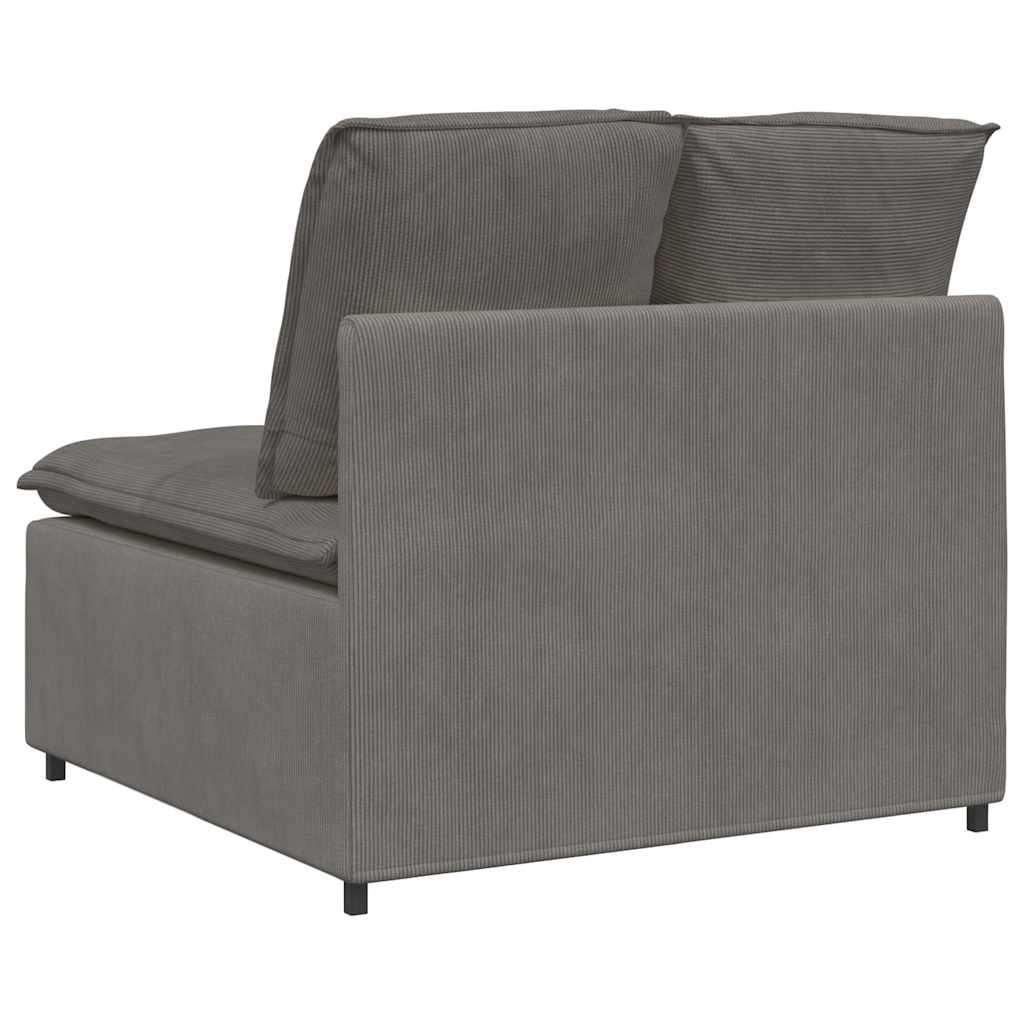 vidaXL Modułowy moduł centralny sofy z poduszkami Jasnoszary 100 cm