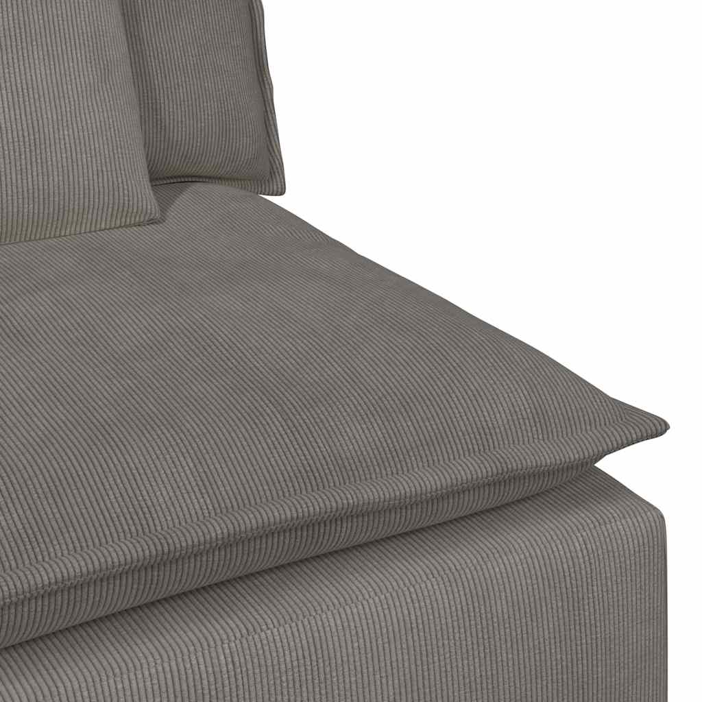 vidaXL Modułowy moduł centralny sofy z poduszkami Jasnoszary 100 cm