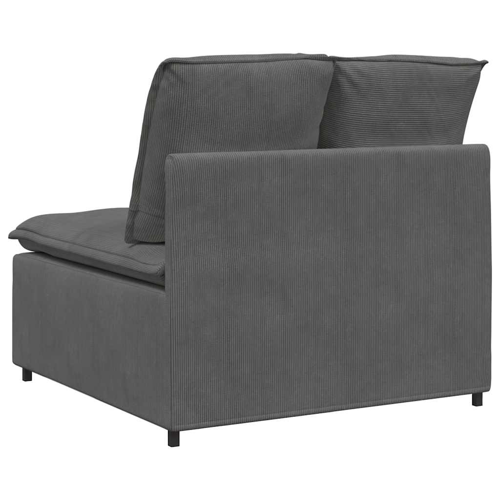 vidaXL Modułowy moduł centralny sofy z poduszkami Ciemnoszary 100 cm
