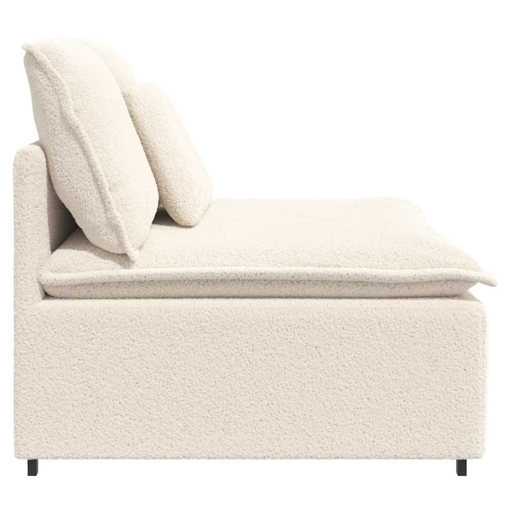 vidaXL Modułowy moduł centralny sofy z poduszkami kremowy 100 cm