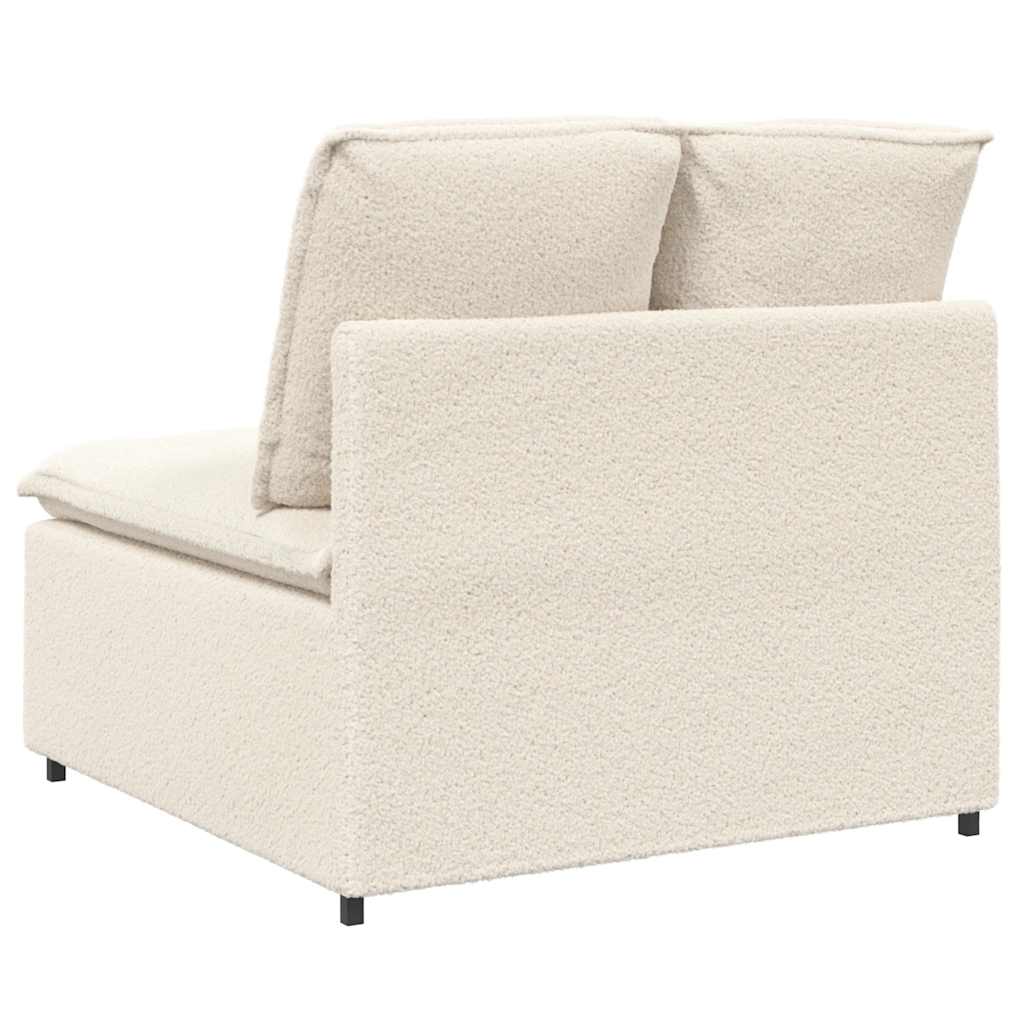 vidaXL Modułowy moduł centralny sofy z poduszkami kremowy 100 cm