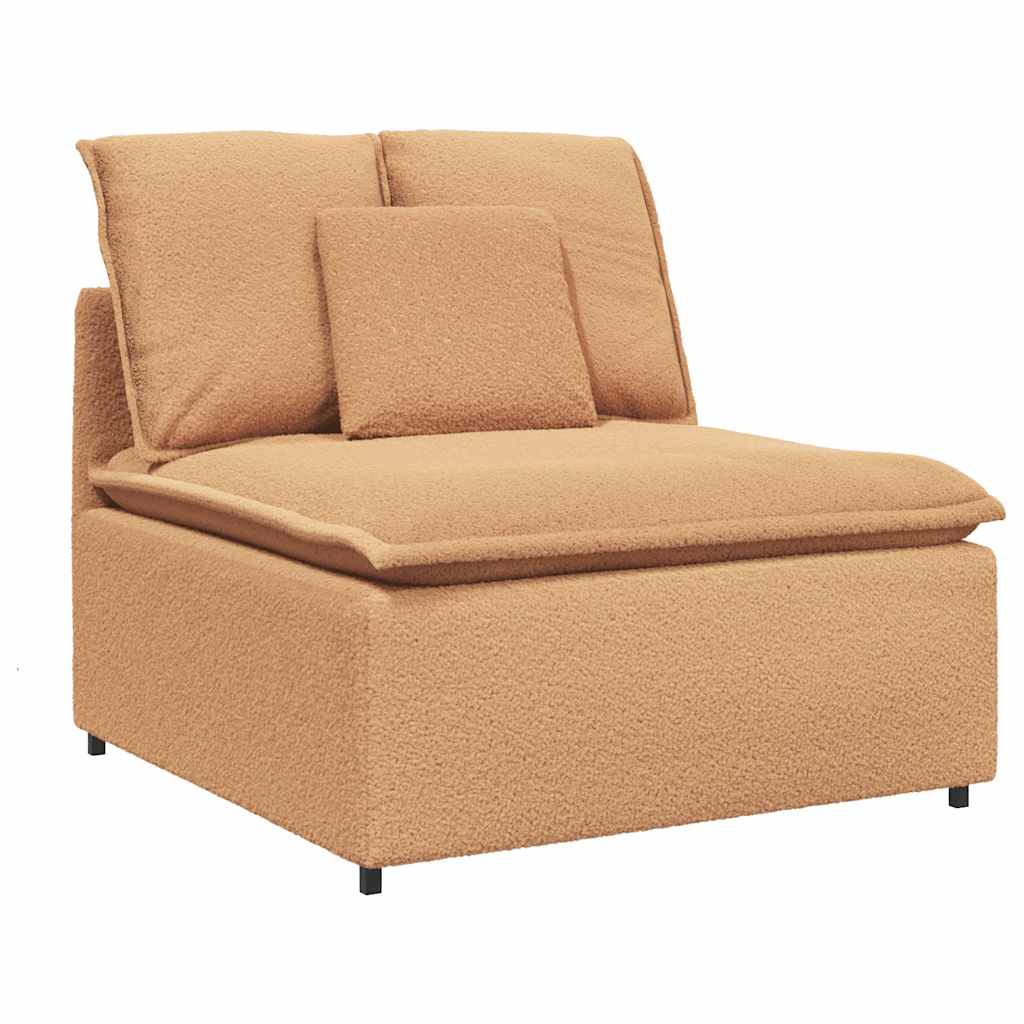 vidaXL Modułowy moduł centralny sofy z poduszkami beżowy 100 cm
