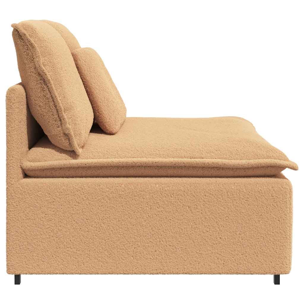 vidaXL Modułowy moduł centralny sofy z poduszkami beżowy 100 cm