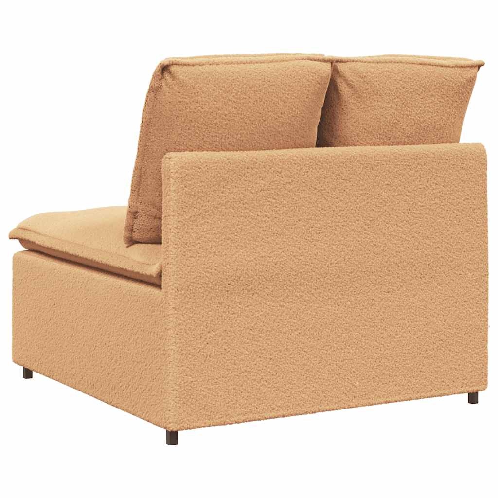 vidaXL Modułowy moduł centralny sofy z poduszkami beżowy 100 cm