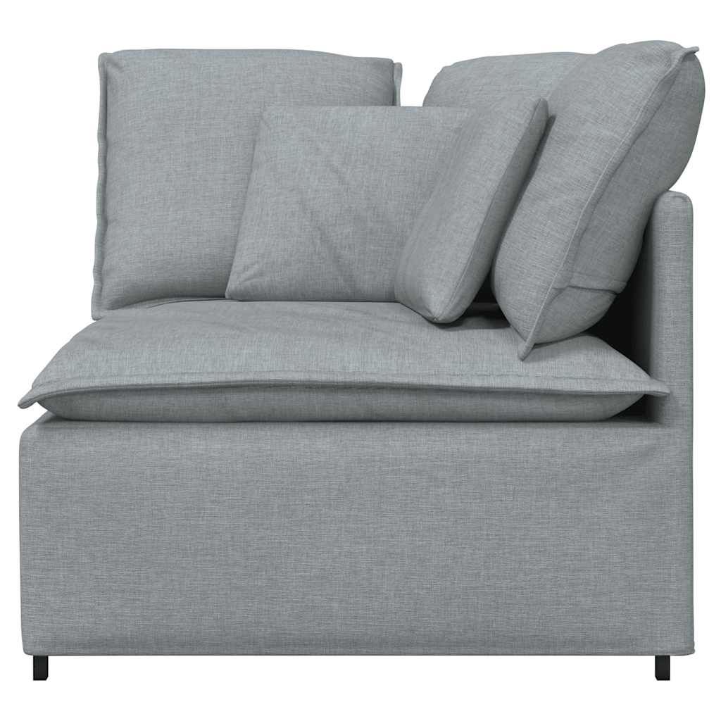 vidaXL Modułowy Narożnik Sofa z Poduszkami Jasnoszary 100 cm