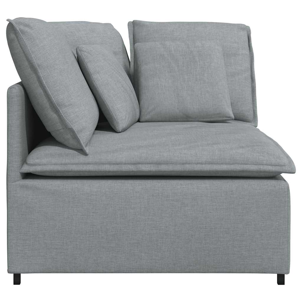 vidaXL Modułowy Narożnik Sofa z Poduszkami Jasnoszary 100 cm