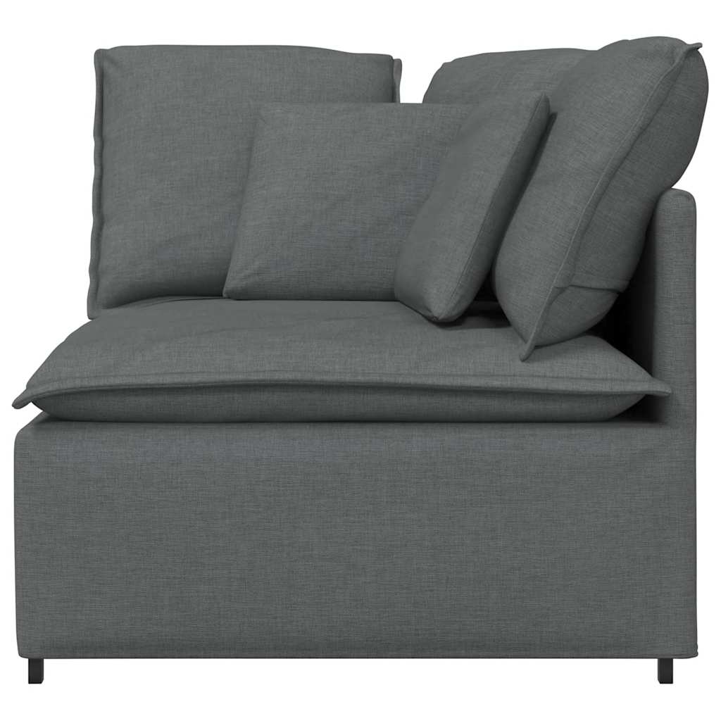 vidaXL Modułowy Narożnik Sofa z Poduszkami Ciemnoszary 100 cm