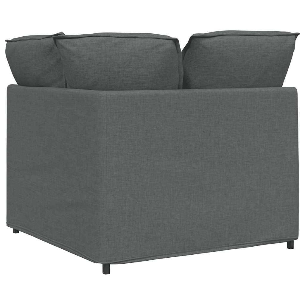 vidaXL Modułowy Narożnik Sofa z Poduszkami Ciemnoszary 100 cm