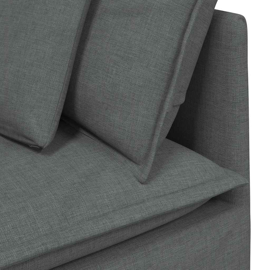 vidaXL Modułowy Narożnik Sofa z Poduszkami Ciemnoszary 100 cm