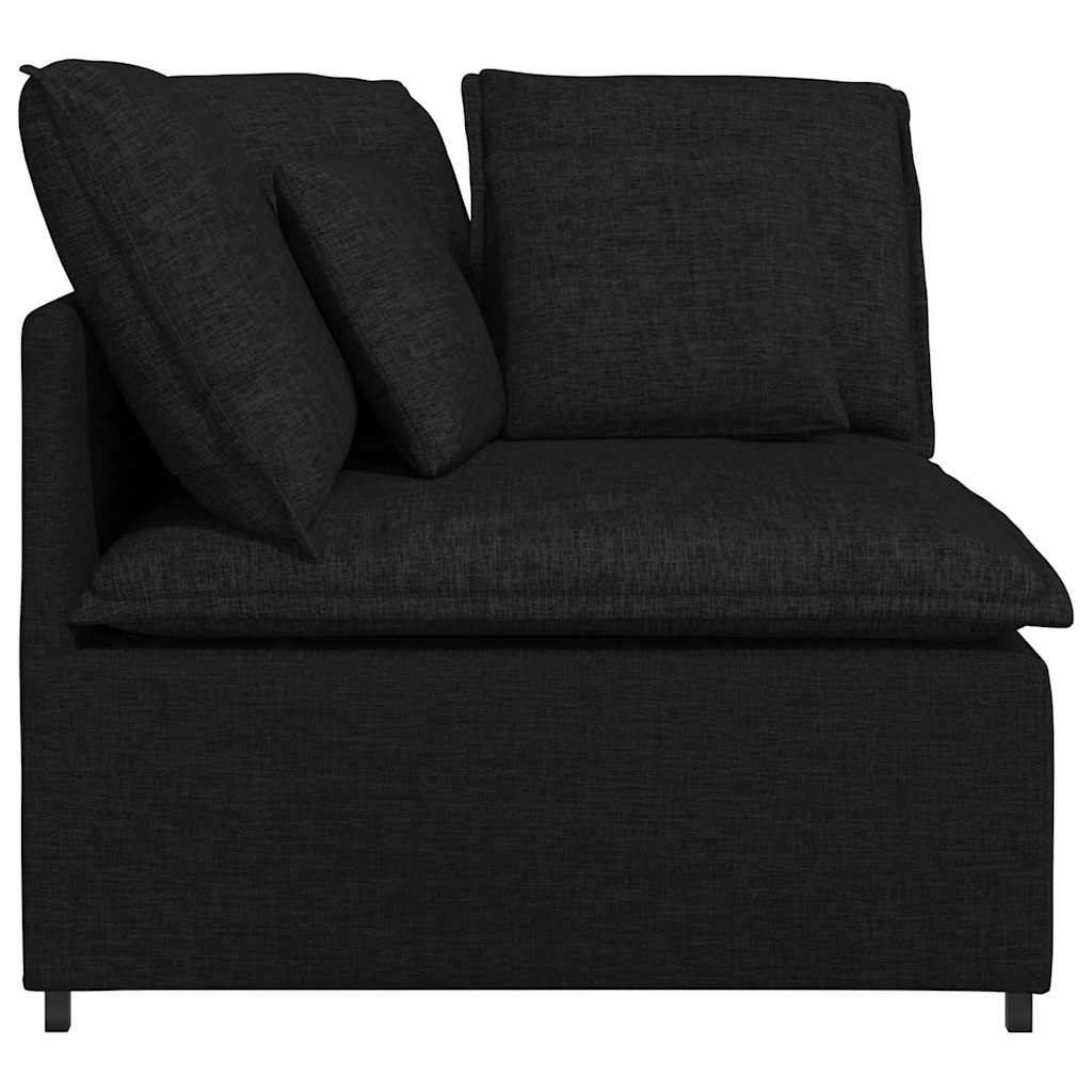 vidaXL Modułowy narożnik modułowy z poduszkami czarny 100 cm