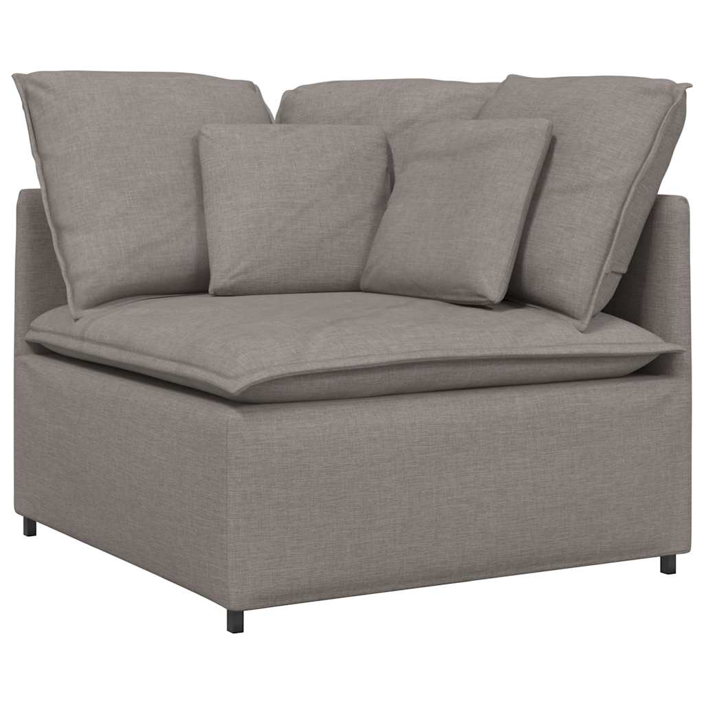 vidaXL Modułowy Narożnik Sofa z Poduszkami Taupe 100 cm