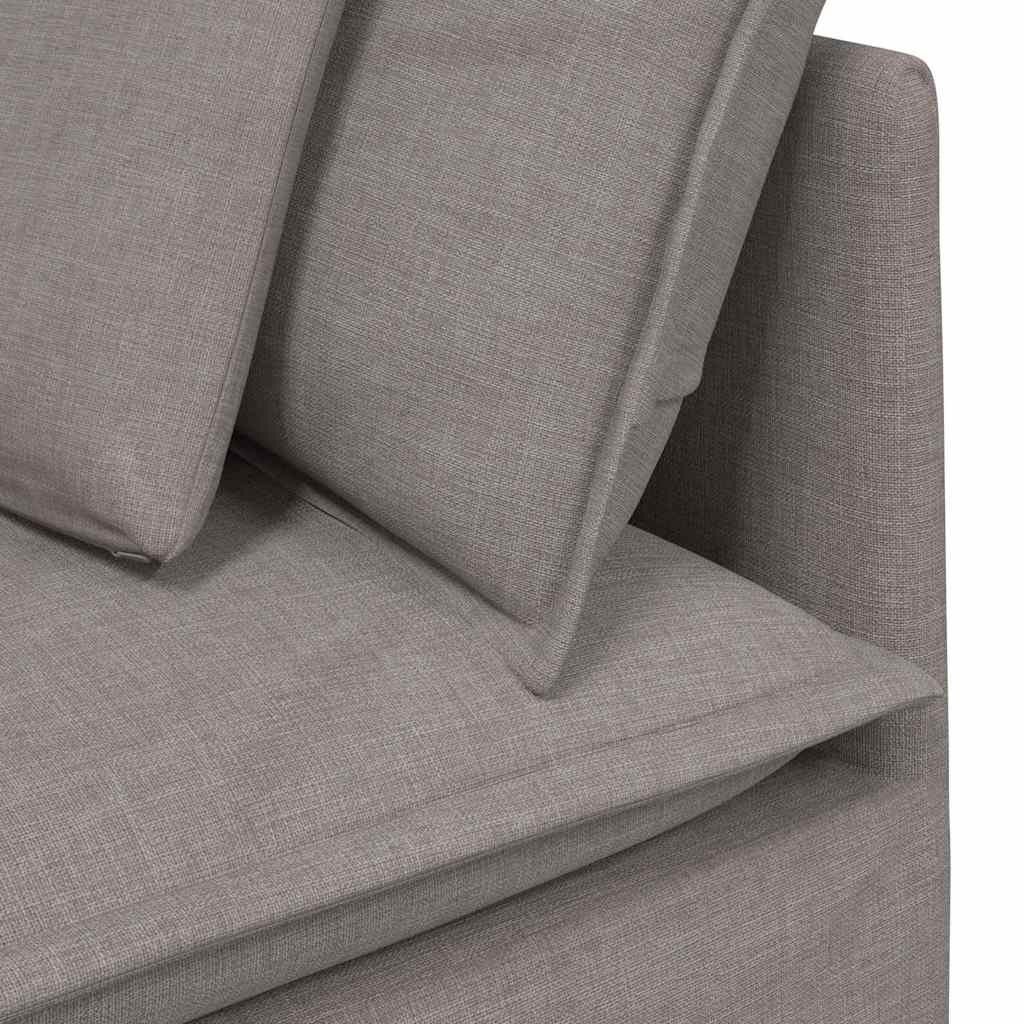 vidaXL Modułowy Narożnik Sofa z Poduszkami Taupe 100 cm