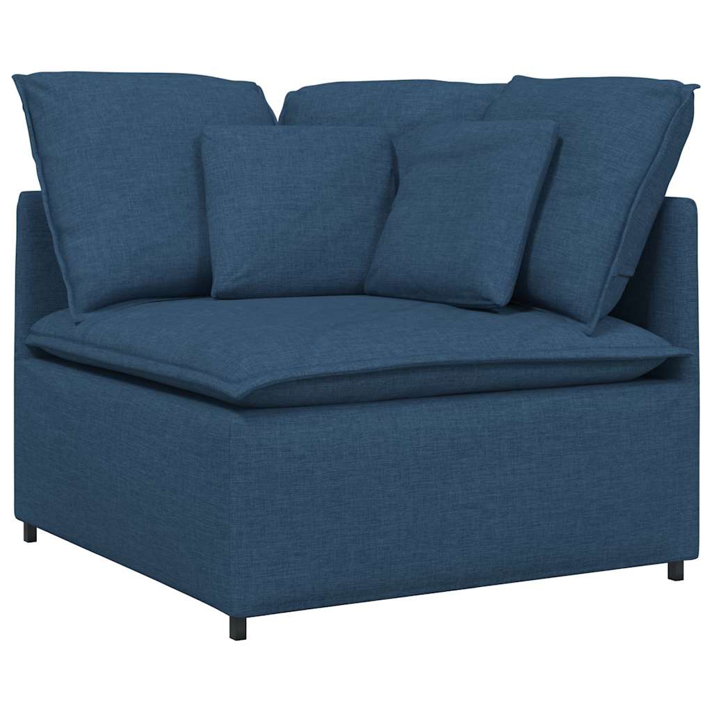 vidaXL Modułowy Narożnik Sofa z Poduszkami Niebieski 100 cm