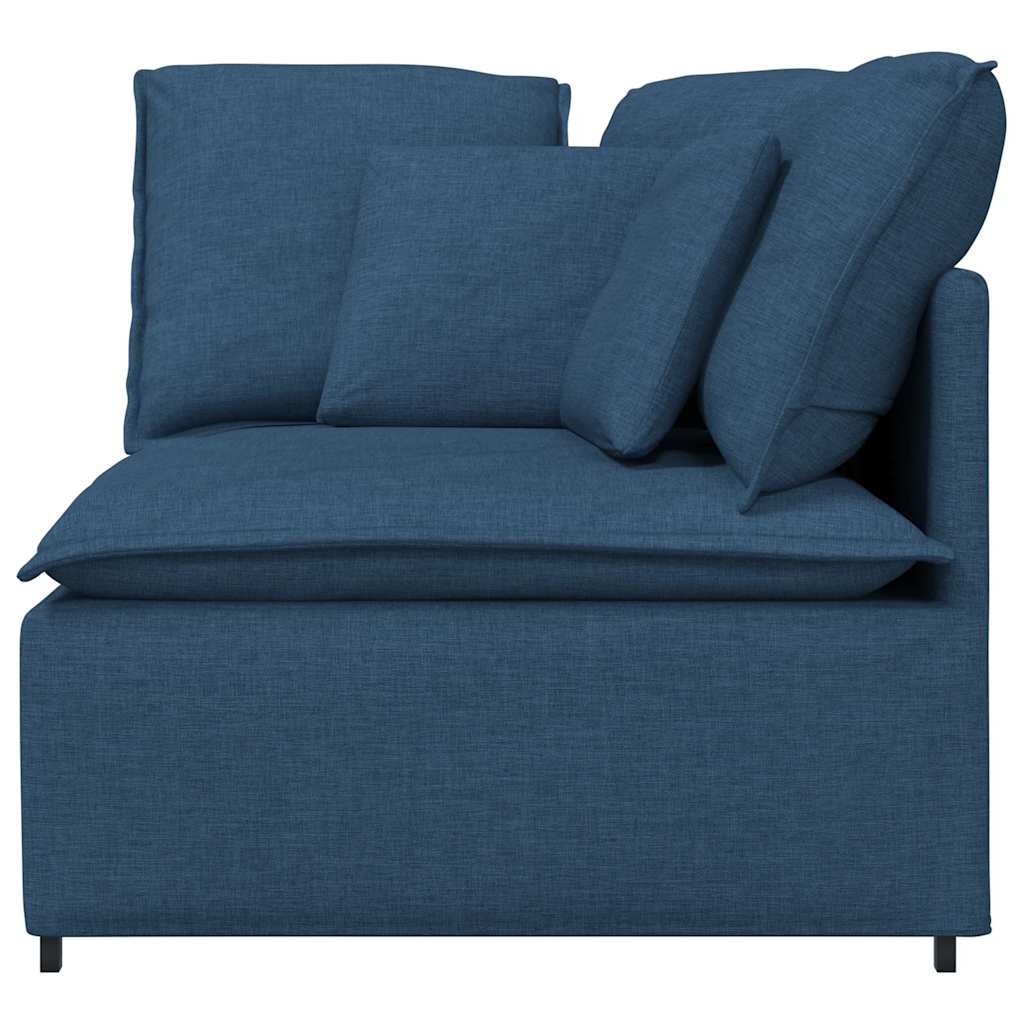 vidaXL Modułowy Narożnik Sofa z Poduszkami Niebieski 100 cm