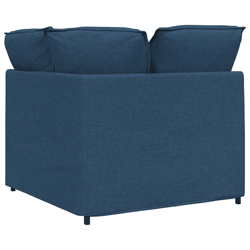 vidaXL Modułowy Narożnik Sofa z Poduszkami Niebieski 100 cm