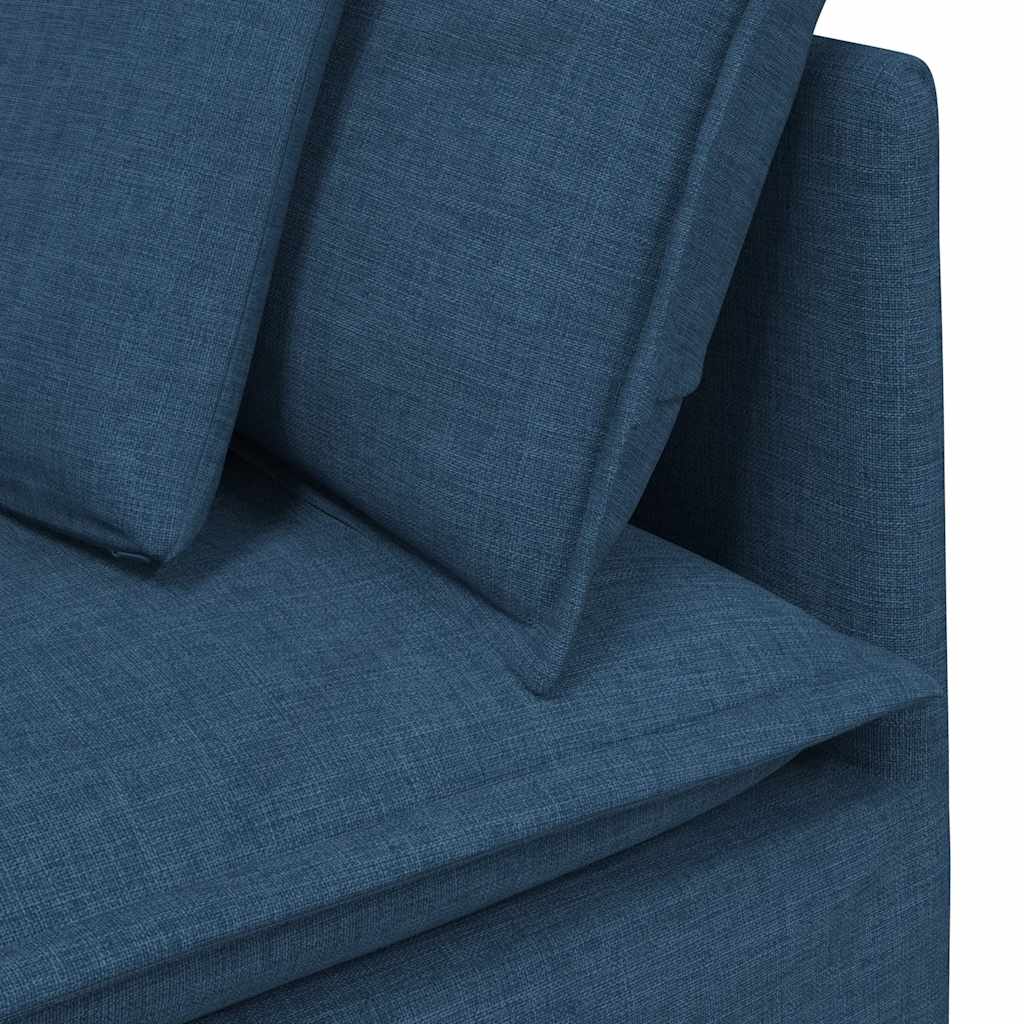 vidaXL Modułowy Narożnik Sofa z Poduszkami Niebieski 100 cm