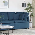 vidaXL Modułowy Narożnik Sofa z Poduszkami Niebieski 100 cm