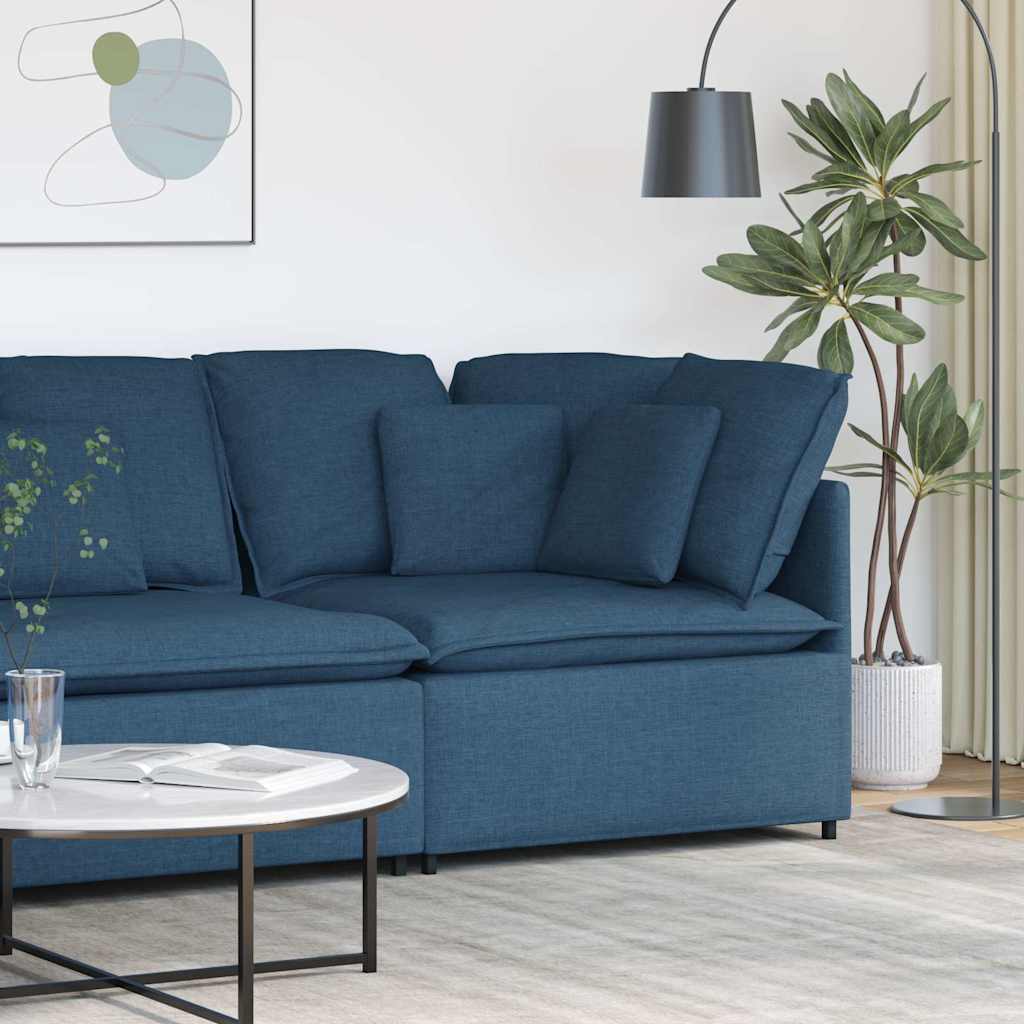vidaXL Modułowy Narożnik Sofa z Poduszkami Niebieski 100 cm