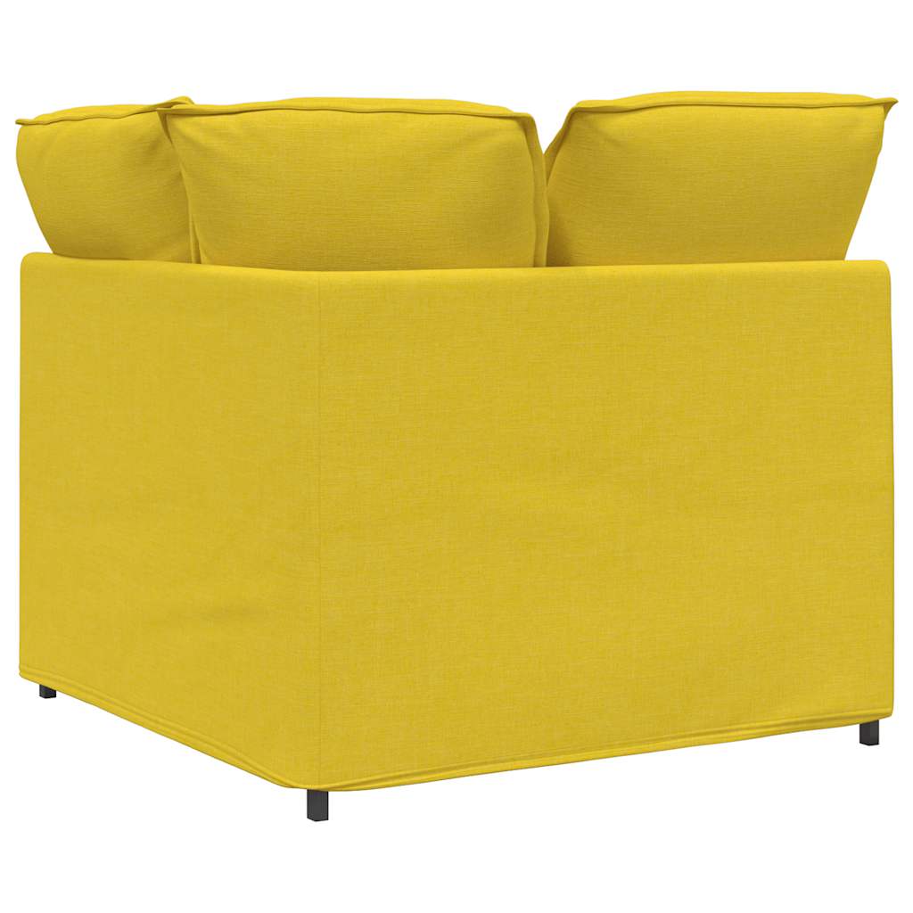 vidaXL Modułowy Narożnik Sofa z Poduszkami Jasnożółty 100 cm