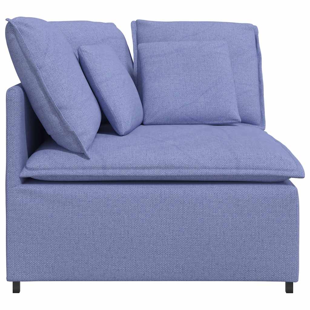 vidaXL Modułowy Narożnik Sofa z Poduszkami Jeans Niebieski 100 cm