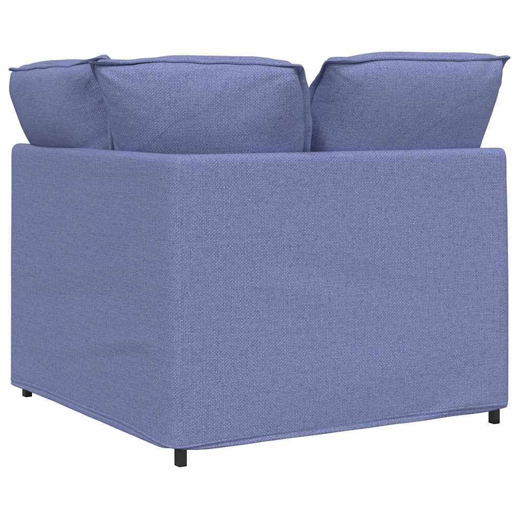 vidaXL Modułowy Narożnik Sofa z Poduszkami Jeans Niebieski 100 cm