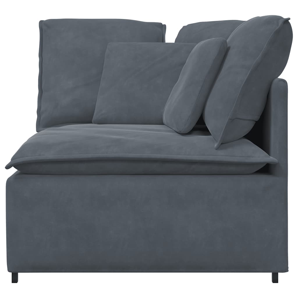 vidaXL Modułowy Narożnik Sofa z Poduszkami Ciemnoszary 100 cm
