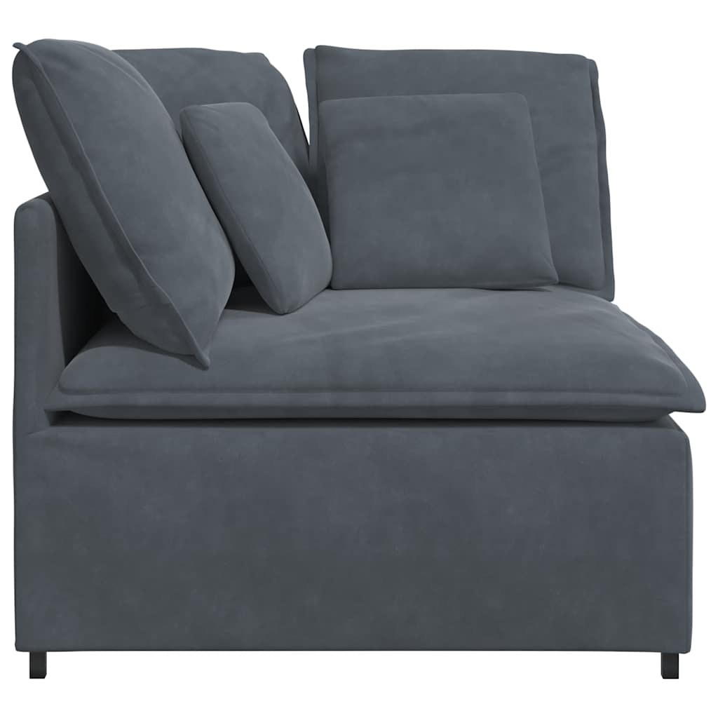 vidaXL Modułowy Narożnik Sofa z Poduszkami Ciemnoszary 100 cm