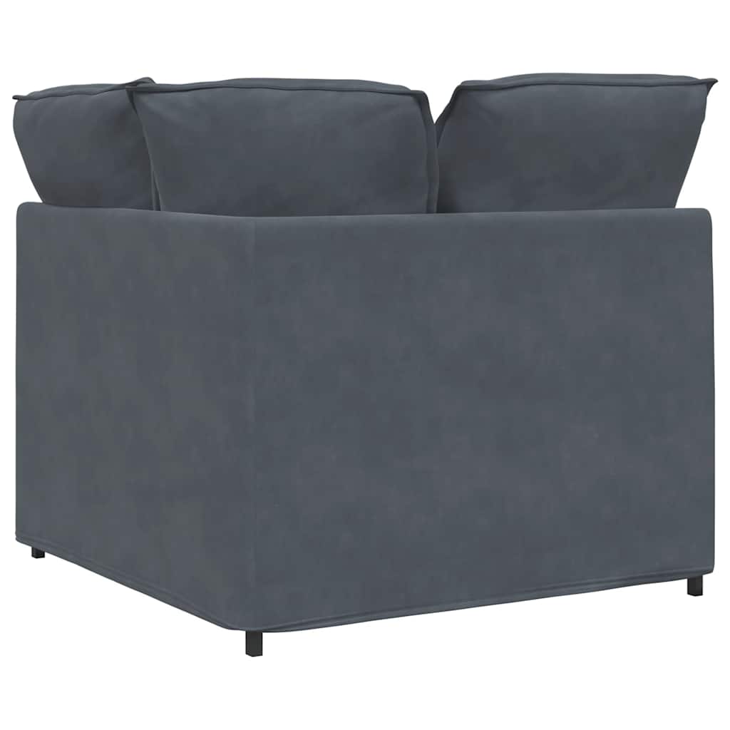 vidaXL Modułowy Narożnik Sofa z Poduszkami Ciemnoszary 100 cm