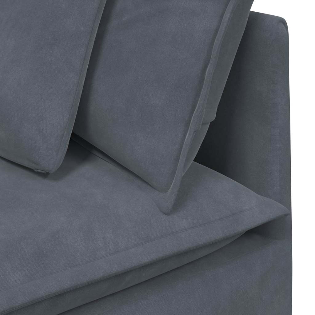 vidaXL Modułowy Narożnik Sofa z Poduszkami Ciemnoszary 100 cm