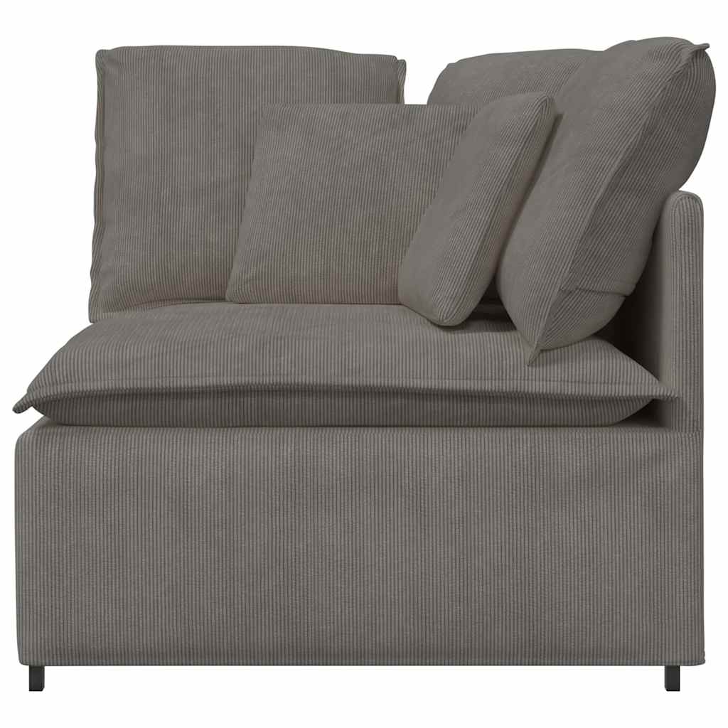 vidaXL Modułowy Narożnik Sofa z Poduszkami Jasnoszary 100 cm