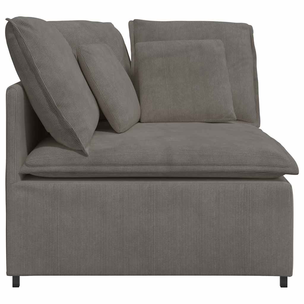vidaXL Modułowy Narożnik Sofa z Poduszkami Jasnoszary 100 cm