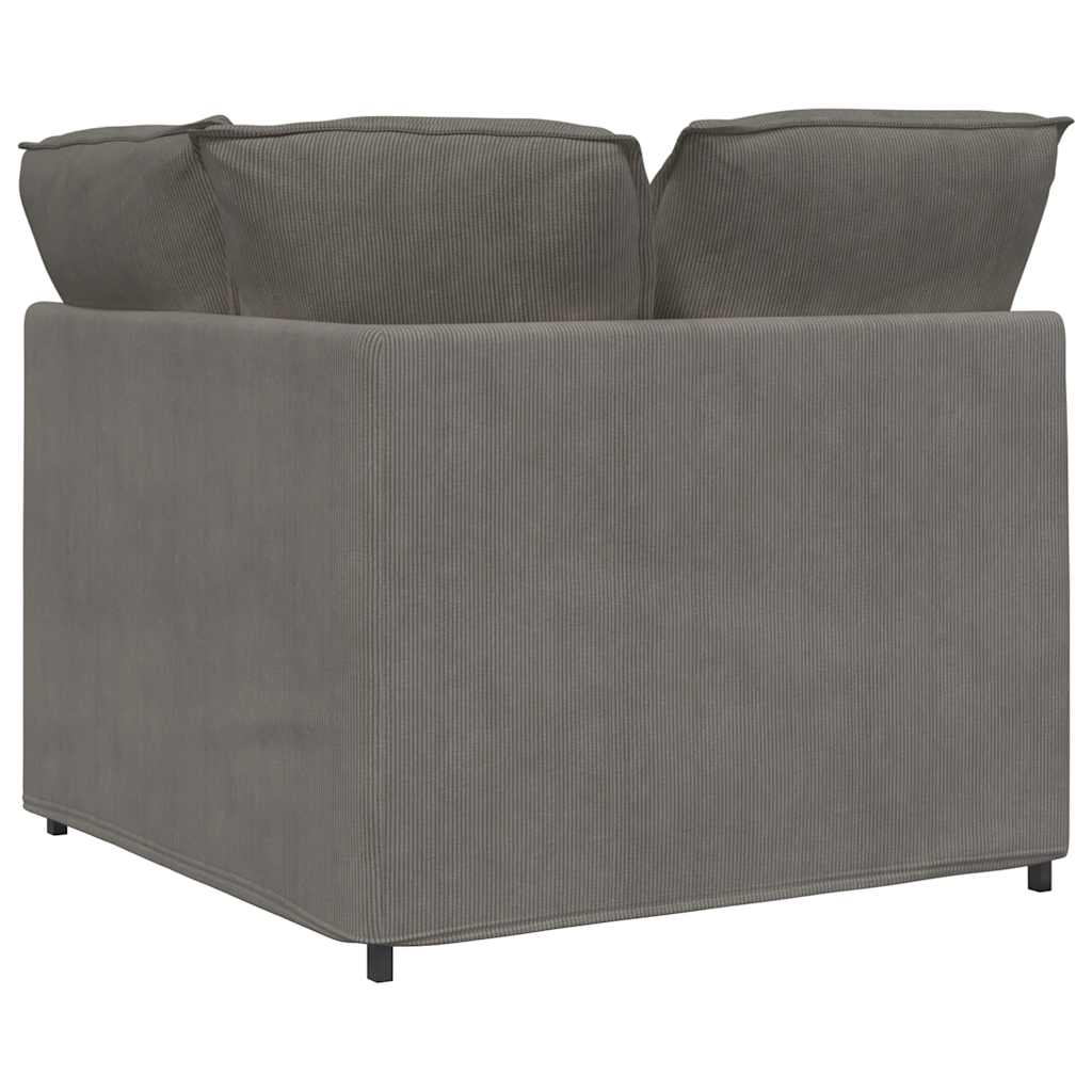 vidaXL Modułowy Narożnik Sofa z Poduszkami Jasnoszary 100 cm