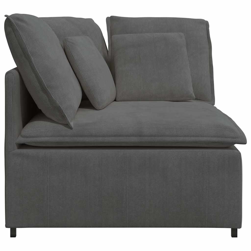 vidaXL Modułowy Narożnik Sofa z Poduszkami Ciemnoszary 100 cm
