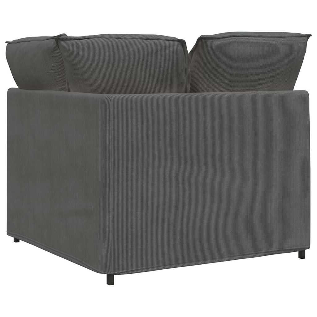 vidaXL Modułowy Narożnik Sofa z Poduszkami Ciemnoszary 100 cm
