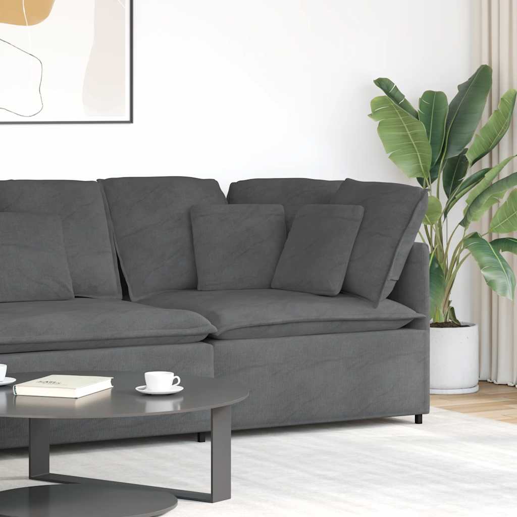 vidaXL Modułowy Narożnik Sofa z Poduszkami Ciemnoszary 100 cm