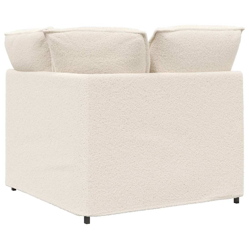 vidaXL Modułowy Narożnik Sofa z Poduszkami Kremowy 100 cm