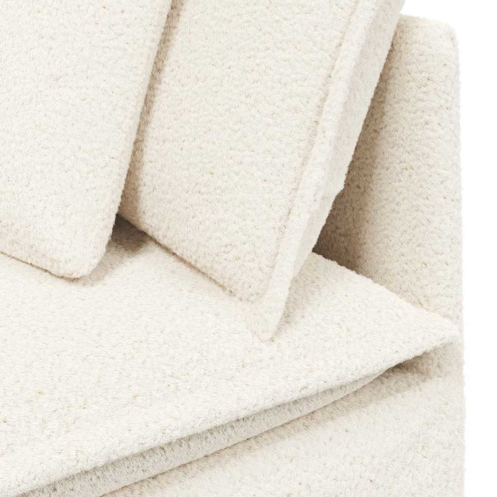 vidaXL Modułowy Narożnik Sofa z Poduszkami Kremowy 100 cm