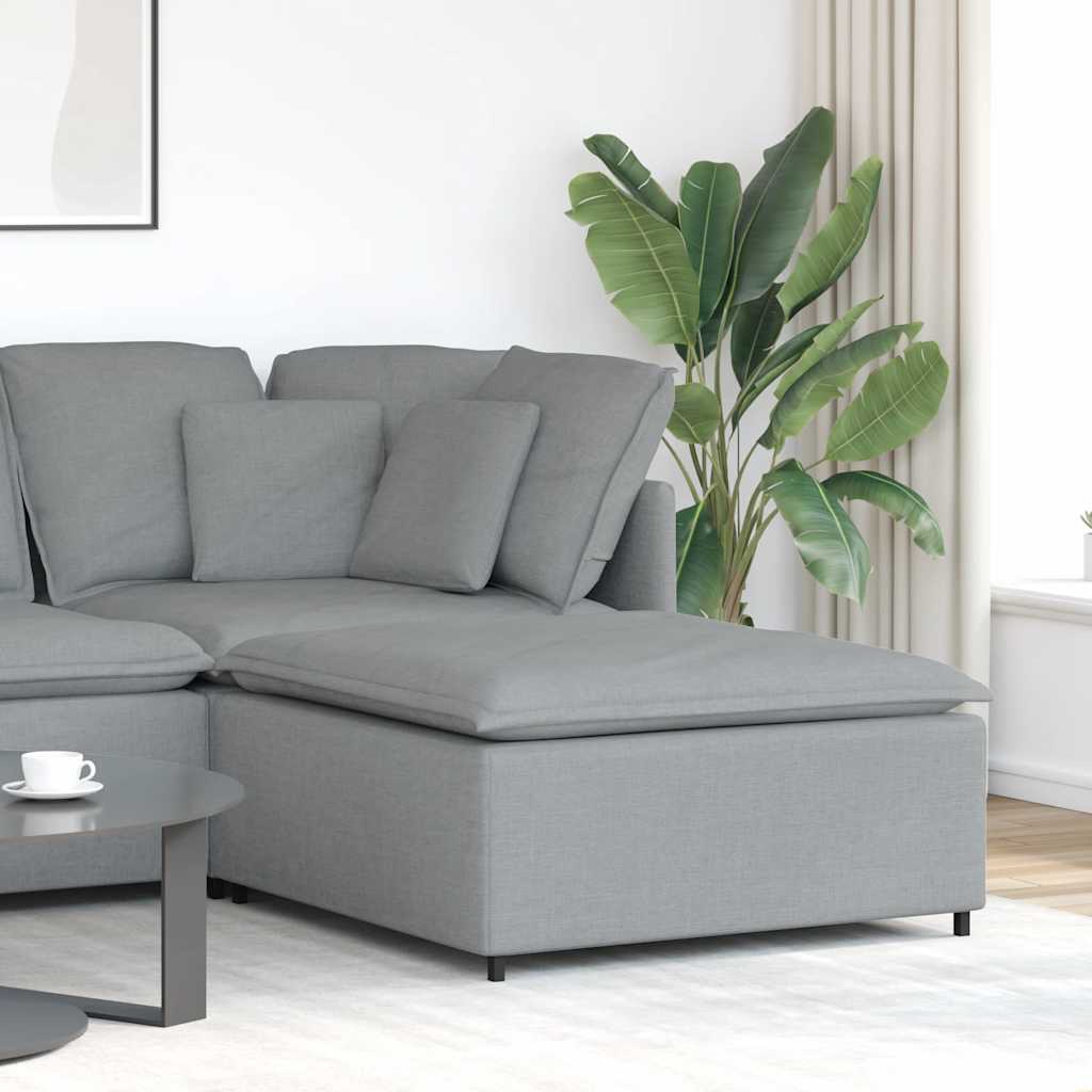 vidaXL Podnóżek do sofy modułowej modułowej jasnoszary 100x100x48 cm