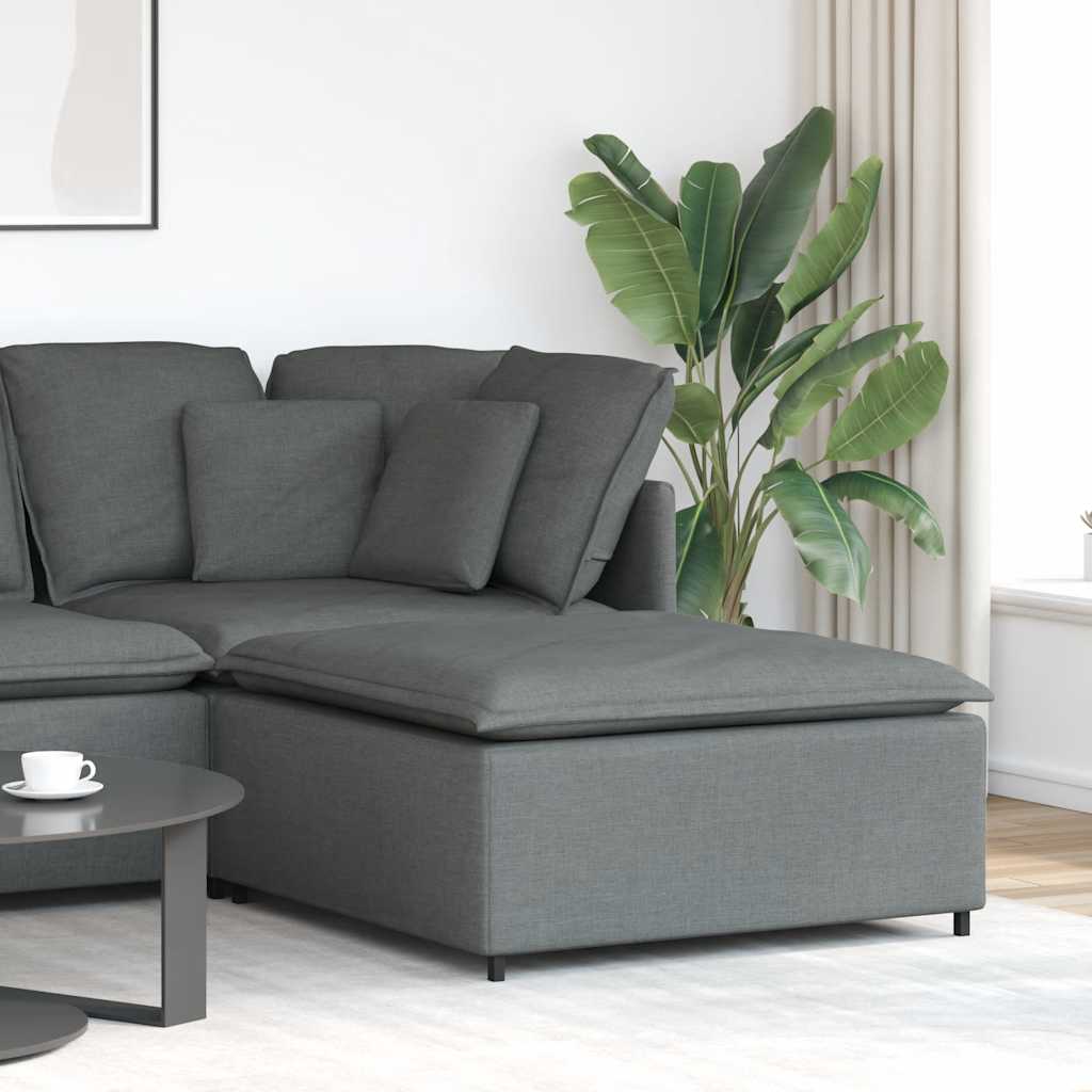 vidaXL Podnóżek do sofy modułowej modułowej Ciemnoszary 100x100x48 cm