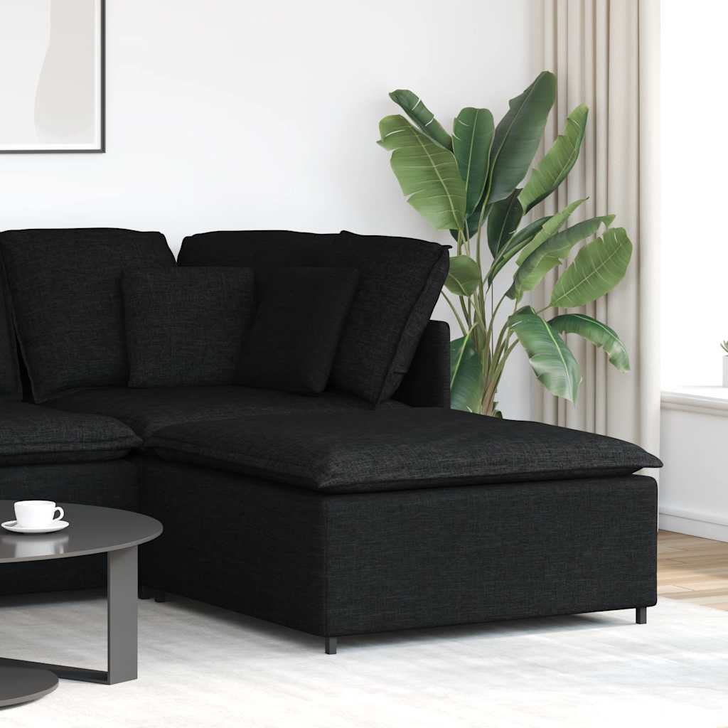 vidaXL Podnóżek do sofy modułowej moduł czarny 100x100x48 cm