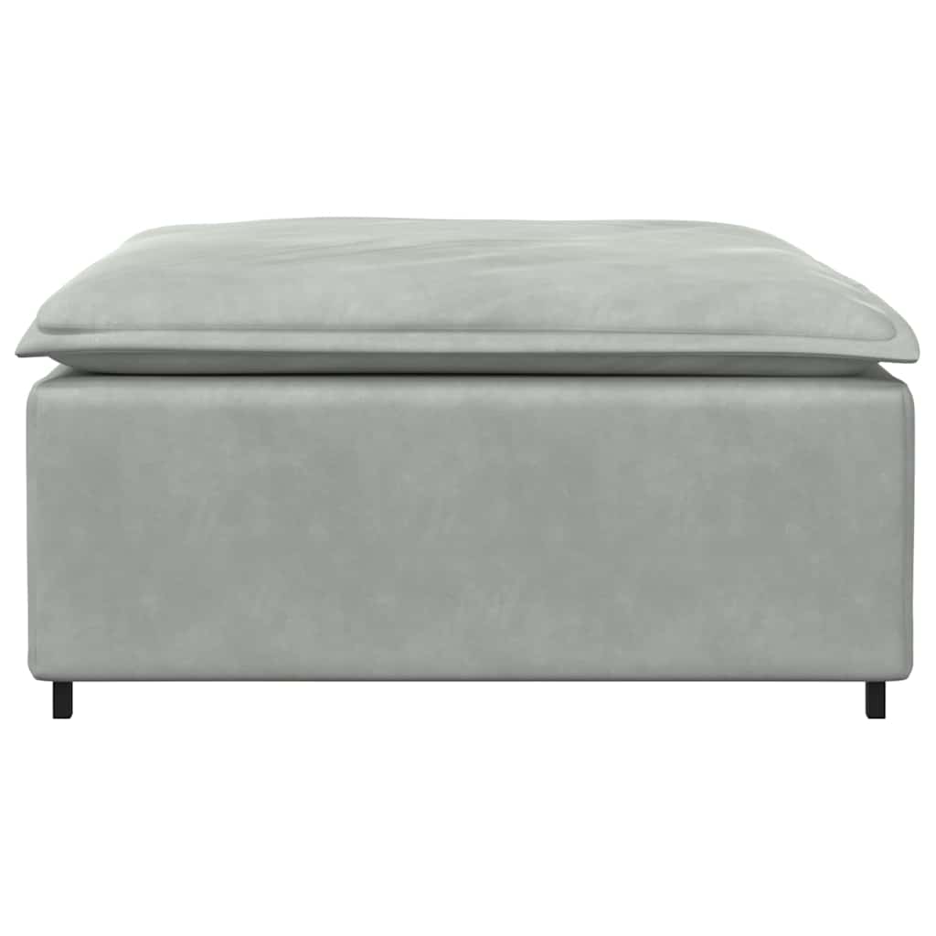 vidaXL Podnóżek do sofy modułowej modułowej jasnoszary 100x100x48 cm