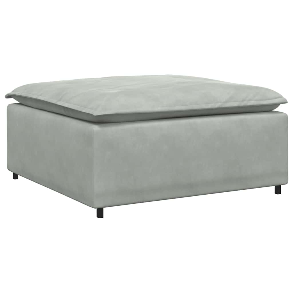 vidaXL Podnóżek do sofy modułowej modułowej jasnoszary 100x100x48 cm