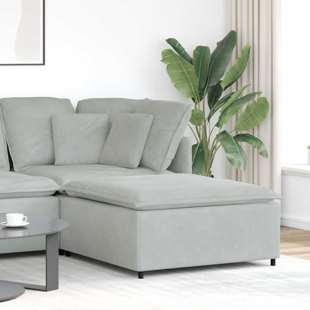 vidaXL Podnóżek do sofy modułowej modułowej jasnoszary 100x100x48 cm