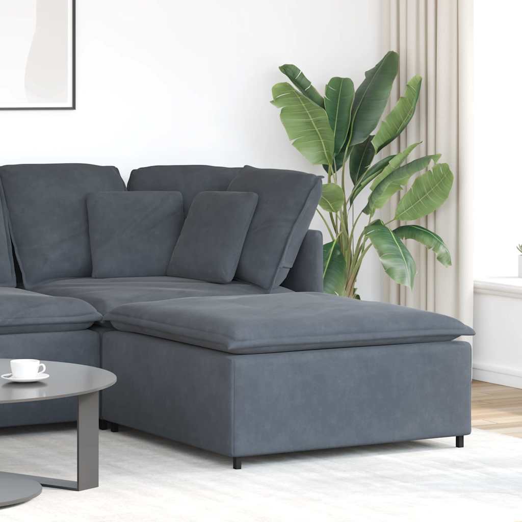 vidaXL Podnóżek do sofy modułowej modułowej Ciemnoszary 100x100x48 cm