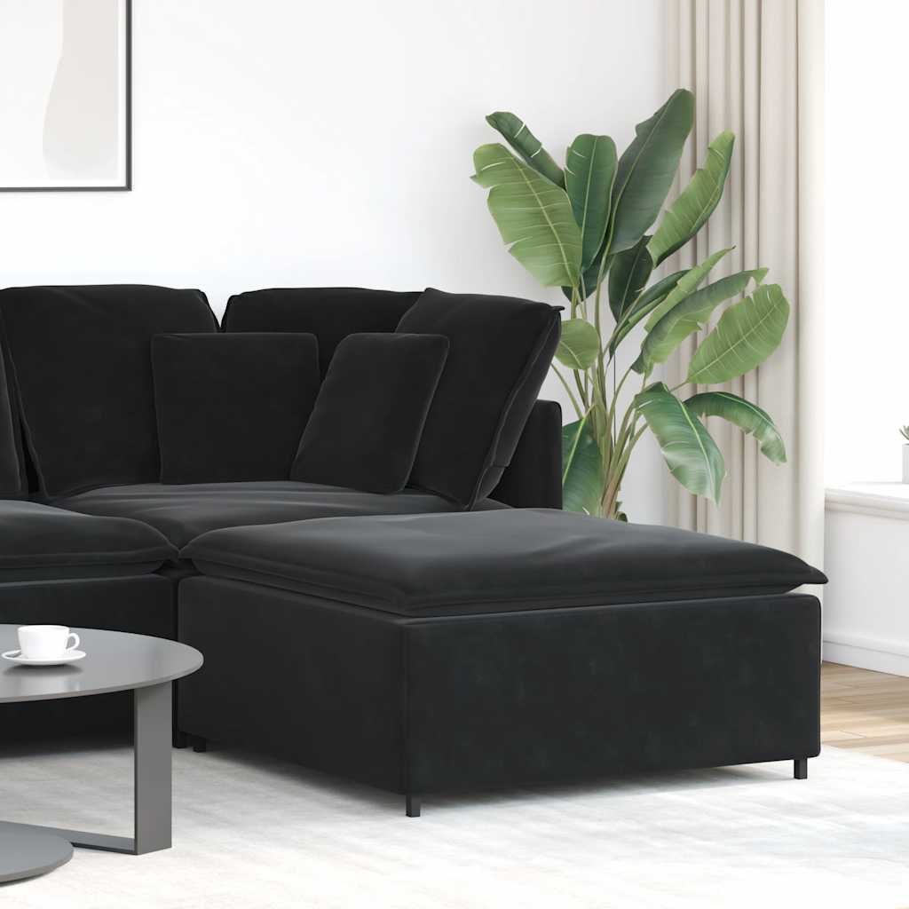 vidaXL Podnóżek do sofy modułowej moduł czarny 100x100x48 cm