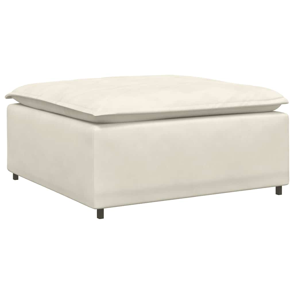 vidaXL Podnóżek do sofy modułowej modułowej kremowy 100x100x48 cm